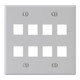 Classic Faceplate with 8 Ports for EZ®/HD Style in Double Gang - White, Single IC107FD8WH Classic Faceplate with 8 Ports for EZ®/HD Style in Double Gang - White, Single IC107FD8WH